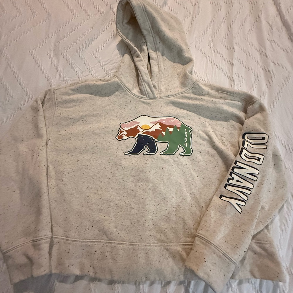 Girl’s Old Navy Speckled Cream Hoodie
